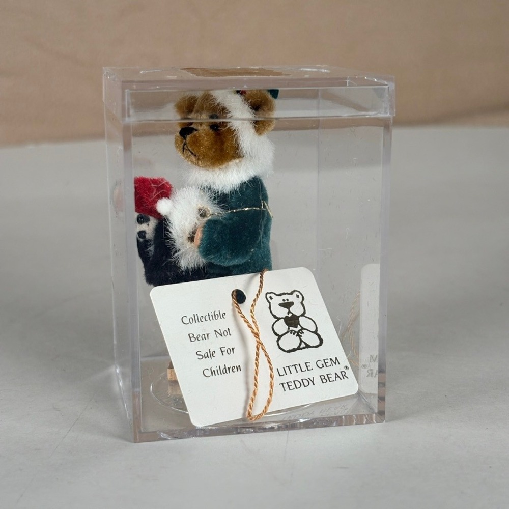Deb Canham Little Gem Teddy Bear NICHOLAS 1995 Mohair Articulated Xmas Santa - Picture 2 of 10